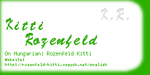kitti rozenfeld business card